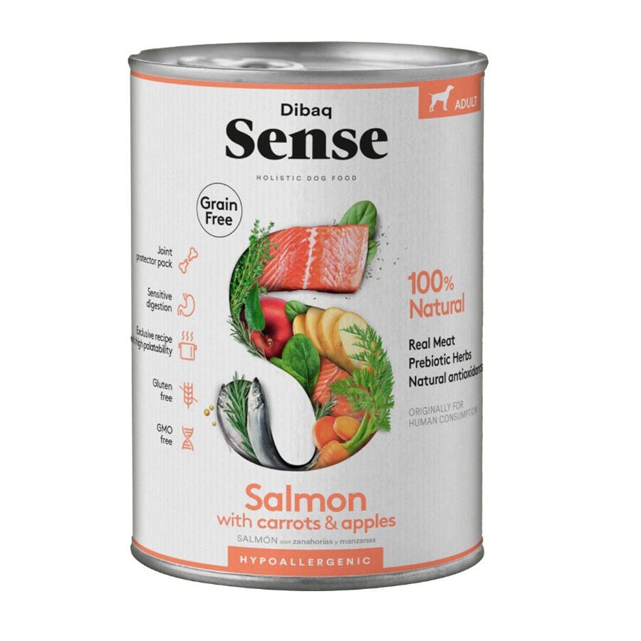 Comida h&uacute;meda para perros con salm&oacute;n de la marca Dibaq Imagen numero 1