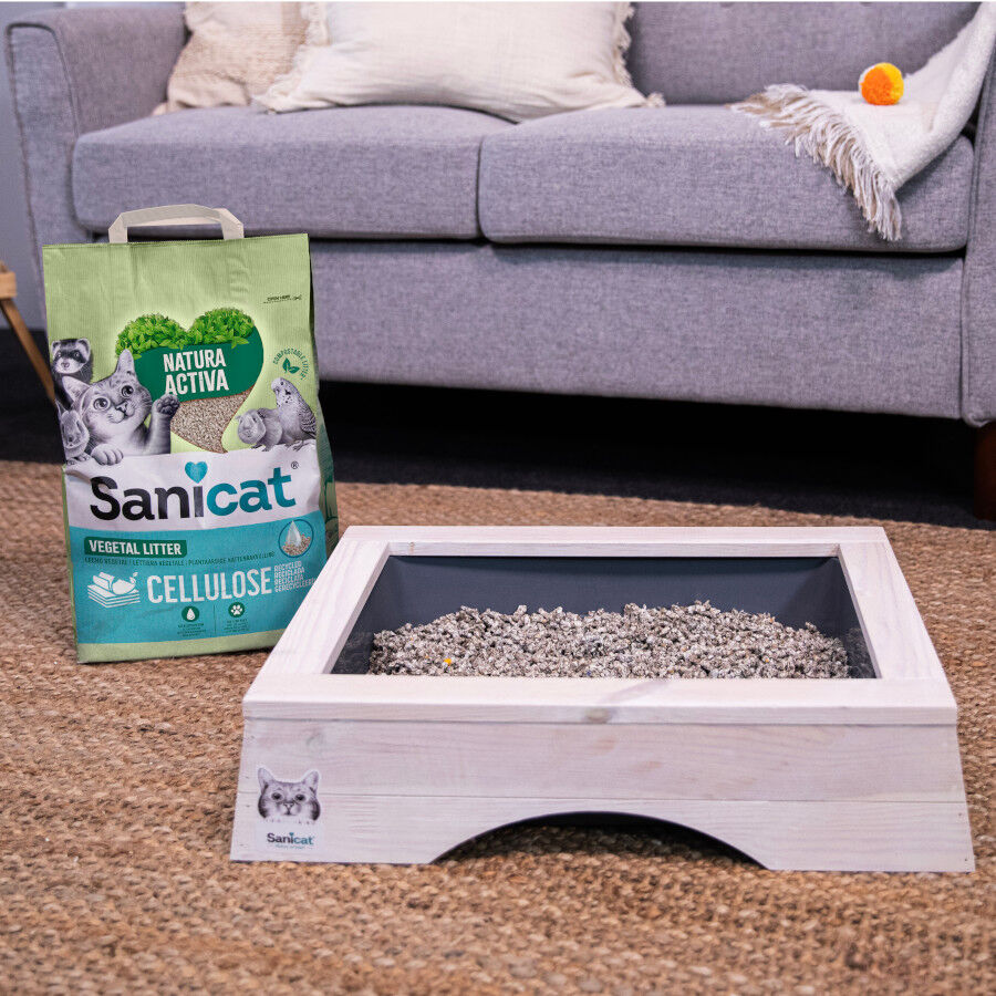 10 L Sanicat Recycled Cellulose Lecho Natural para gatos, , large Imagen numero 4