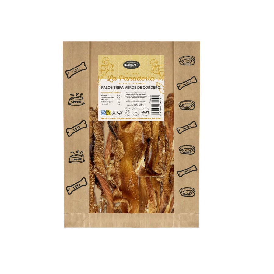 Hobbitalf Tiras Verde Cordero Snack para perros