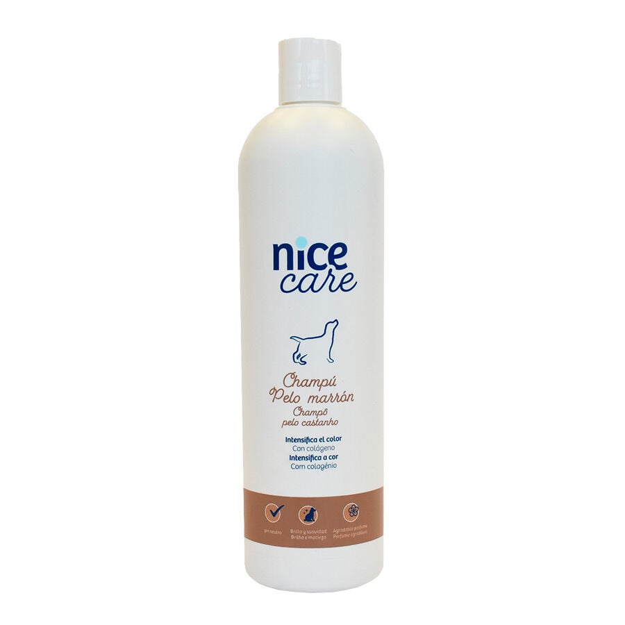 Nice Care Champ&uacute; Pelo Marr&oacute;n para perros