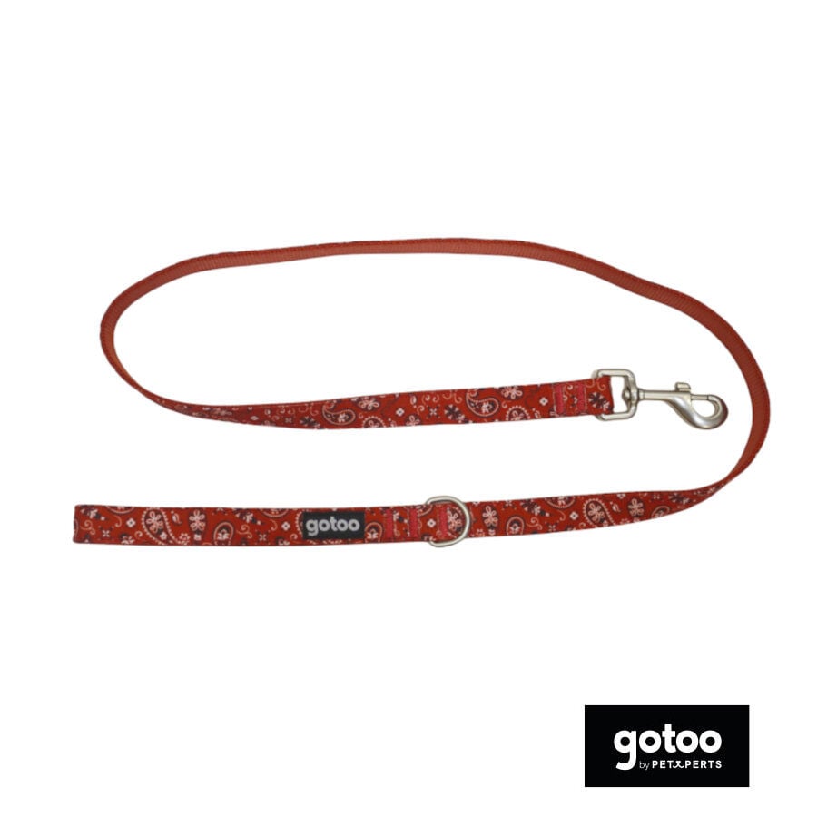 Gotoo Correa estampada cachemira rojo para perro, , large indicador imagen numero 2