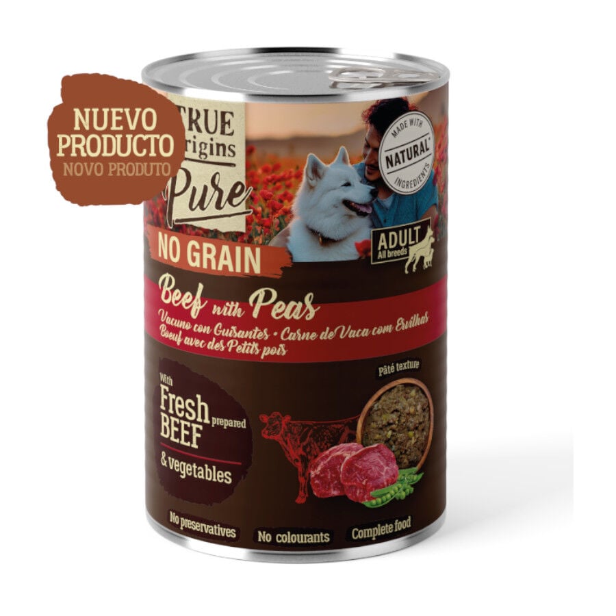 400 g True Origins Adulto Pure Vacuno lata para Perros, , large Imagen numero 2
