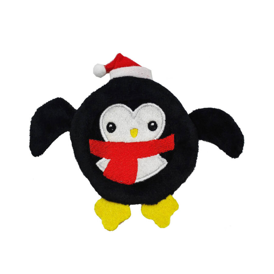 Flamingo Xmas Flat Round Ping&uuml;ino juguete navide&ntilde;o para gatos, , large Imagen numero 1