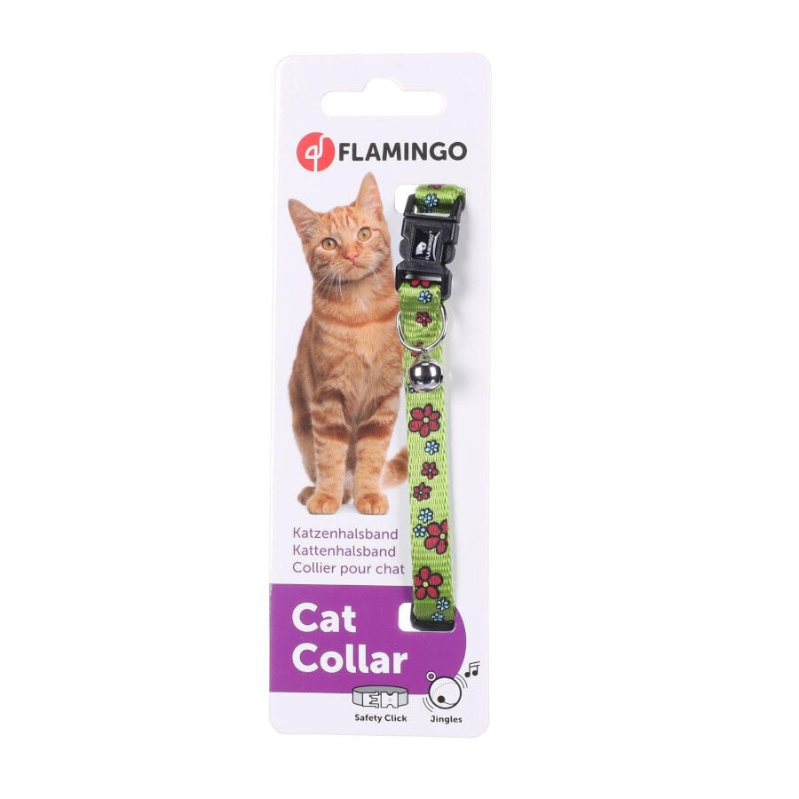 Flamingo Collar Ziggi Flores Verde para gatos, , large indicador imagen numero 3