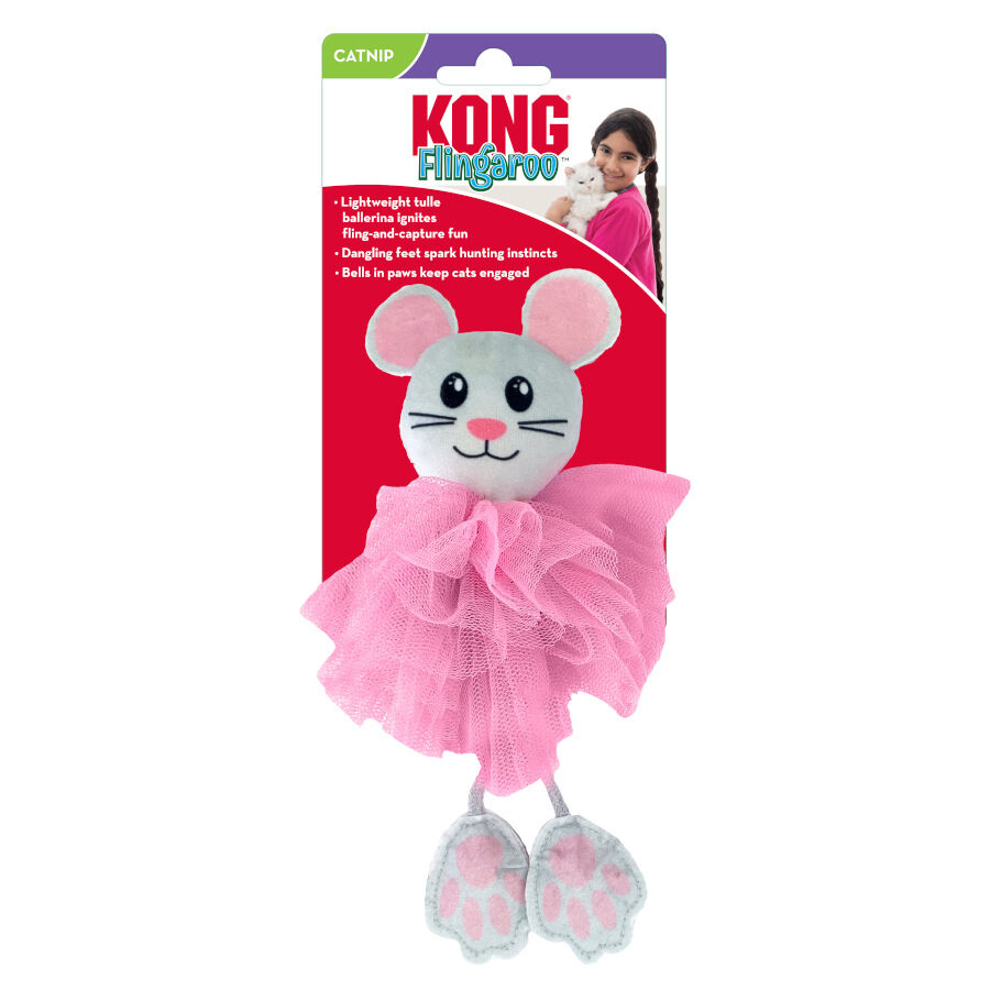 Kong Flingaroo Tutu Rat&oacute;n de Juguete con Cascabel para gatos, , large Imagen numero 2