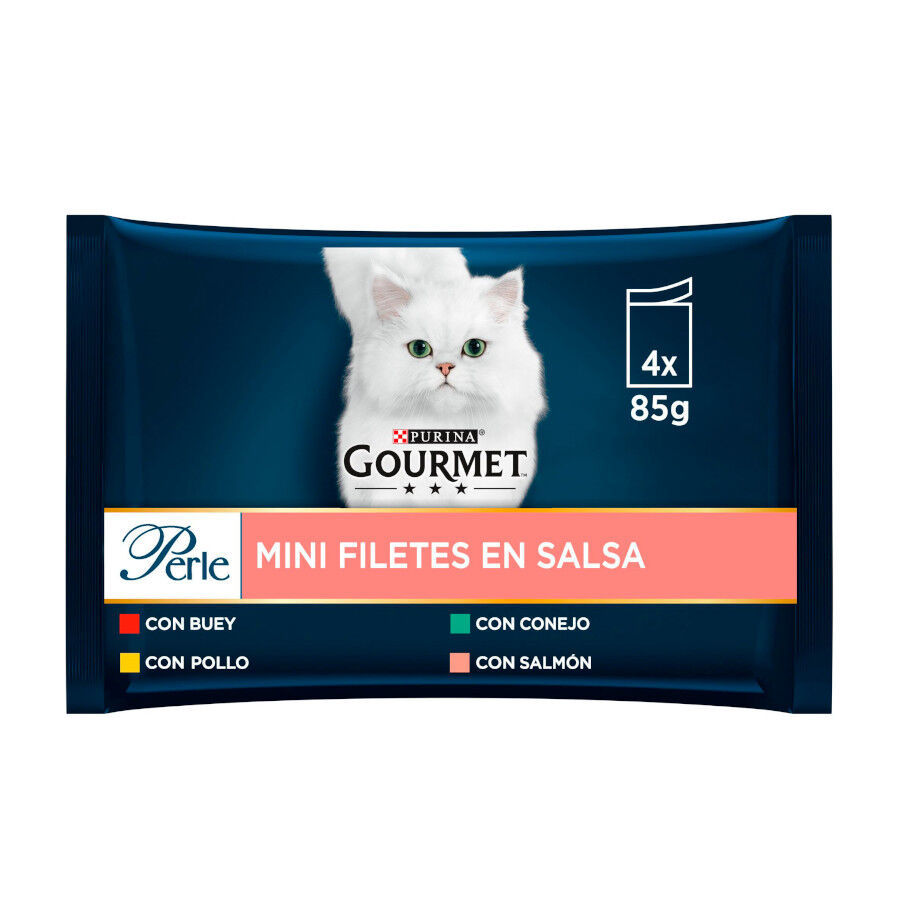4 sobres x 85 g Gourmet Perle Filetes en salsa sobre para gatos, , large indicador imagen numero 2