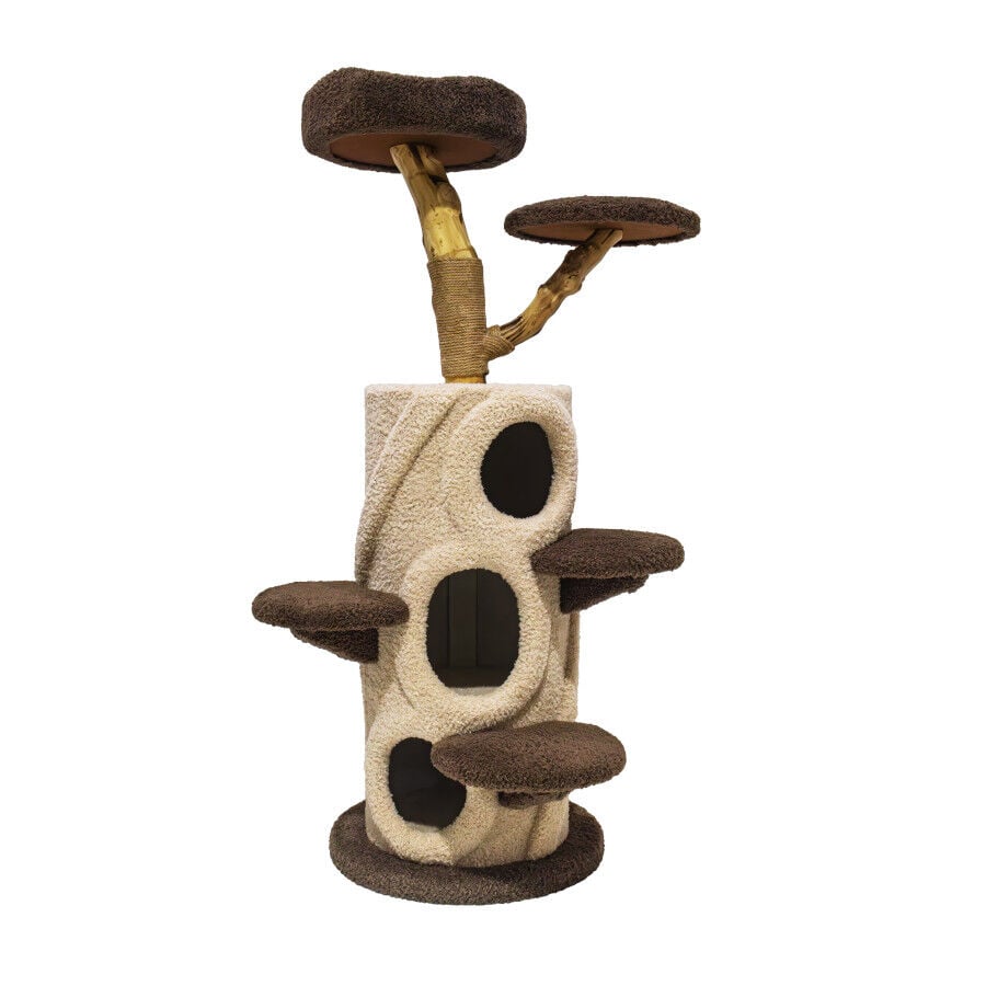 Freedog Rascador Zenpear Limb Beige y Marr&oacute;n para gatos, , large Imagen numero 1