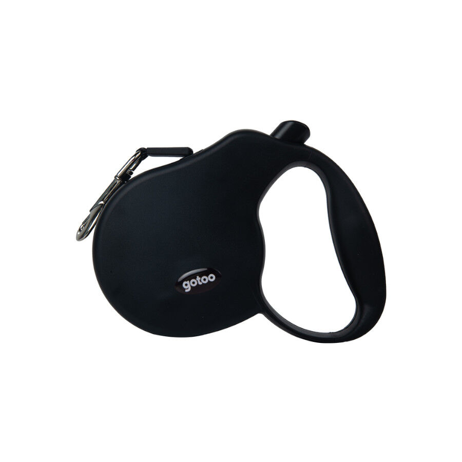 Gotoo Correa extensible negra para perros, , large Imagen numero 1