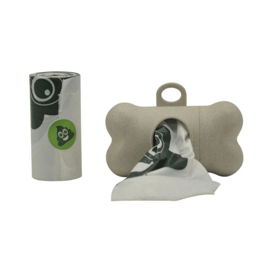 M-pets Poo Bamboo Porta Bolsas Biodegradable + 15 bolsas para heces de perro, , large indicador imagen numero 2