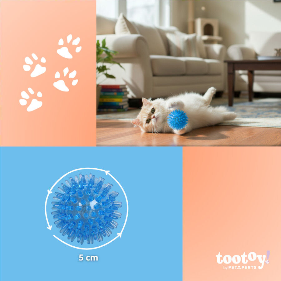 Tootoy! Pelota de Goma Luminosa Azul para gatos, , large indicador imagen numero 4