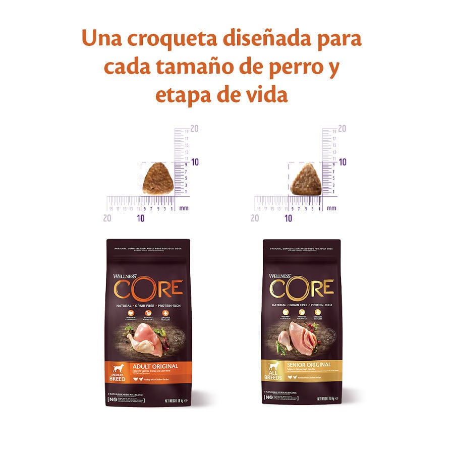 10 kg Wellness Core Adult Medium Original Pavo y Pollo pienso para perros, , large indicador imagen numero 3