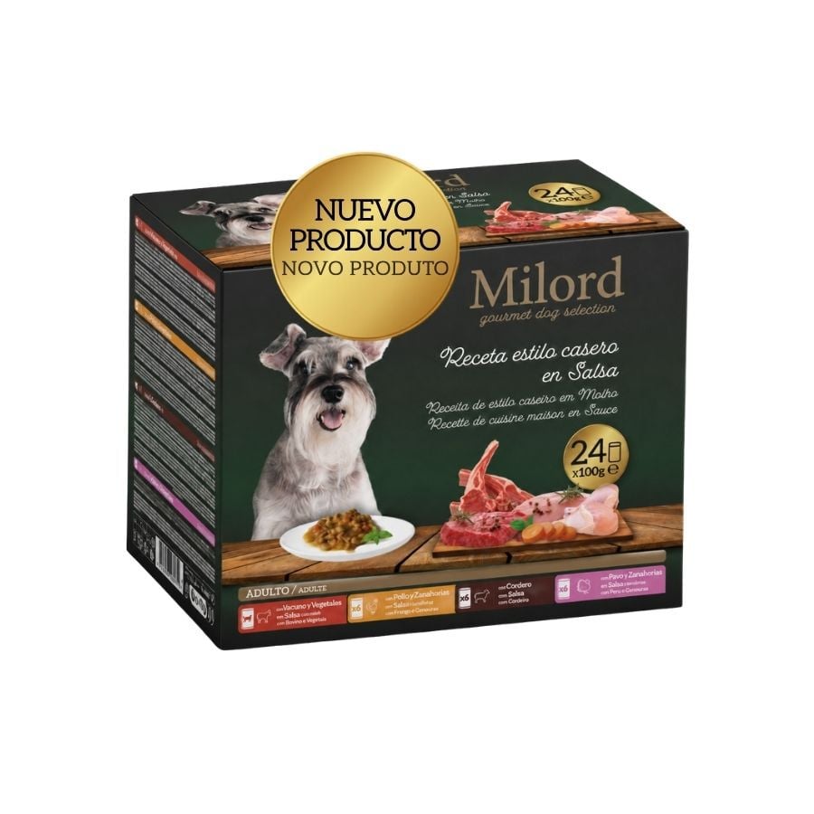 24 x 100 g Milord Adult Receta estilo casero en salsa Sobres para perros - Multipack, , large Imagen numero 1