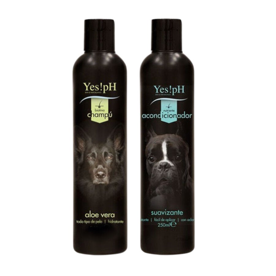 Pack Yes! pH Champ&uacute; 1L Aloe Vera + 250 ml acondicionador para perros