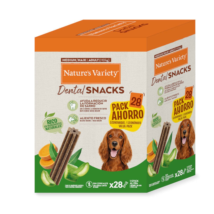 28 barritas Nature's Variety Medium/Maxi Adult Dental Snacks para perros, , large Imagen numero 1