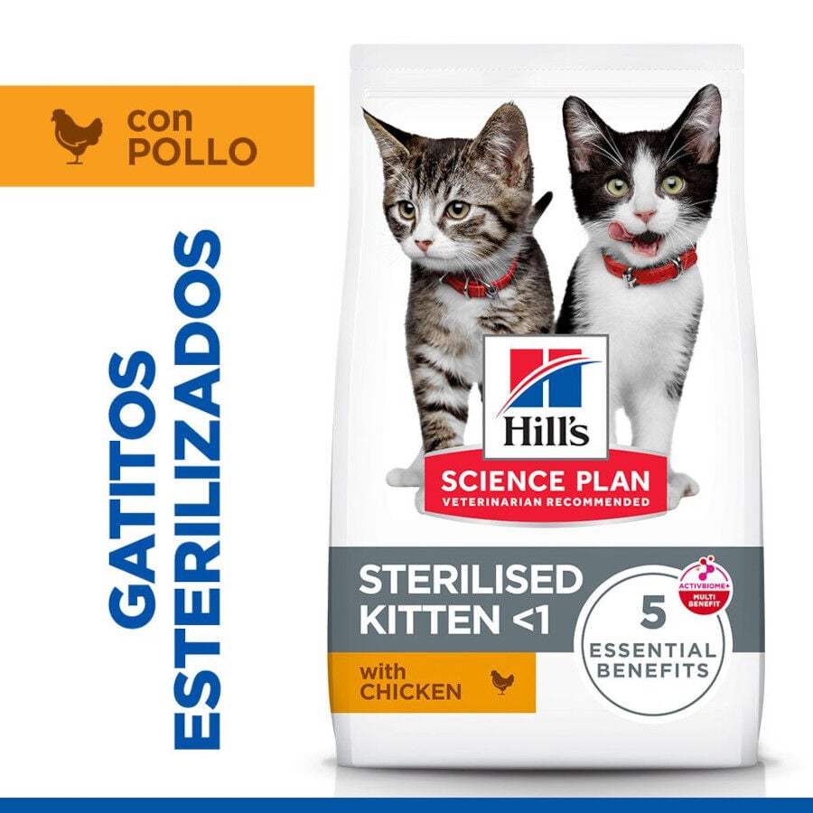 3 kg Hill's Science Plan Sterilised Kitten Pollo pienso para gatos, , large indicador imagen numero 2
