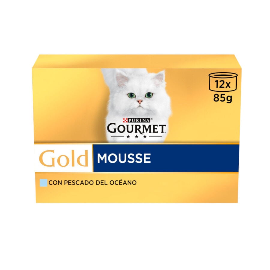 12 latas x 85 g Gourmet Gold Mousse de Pescados del Oc&eacute;ano lata para gatos, , large Imagen numero 1