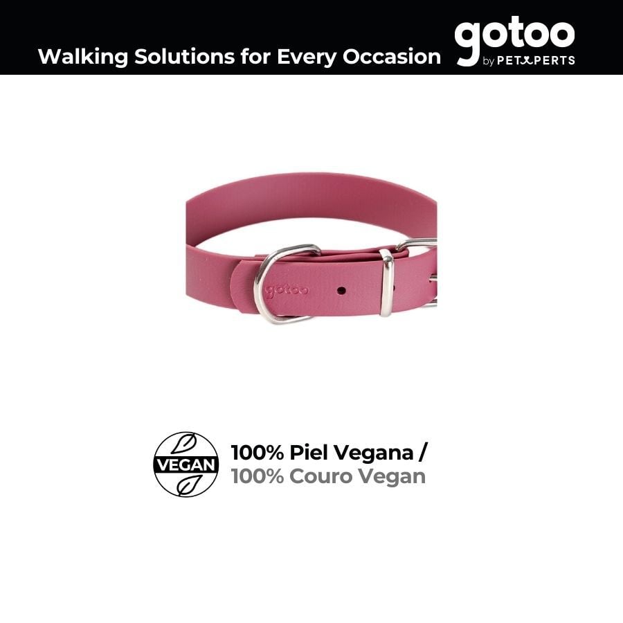 Gotoo Collar Biothane rojo vino para perros, , large indicador imagen numero 4