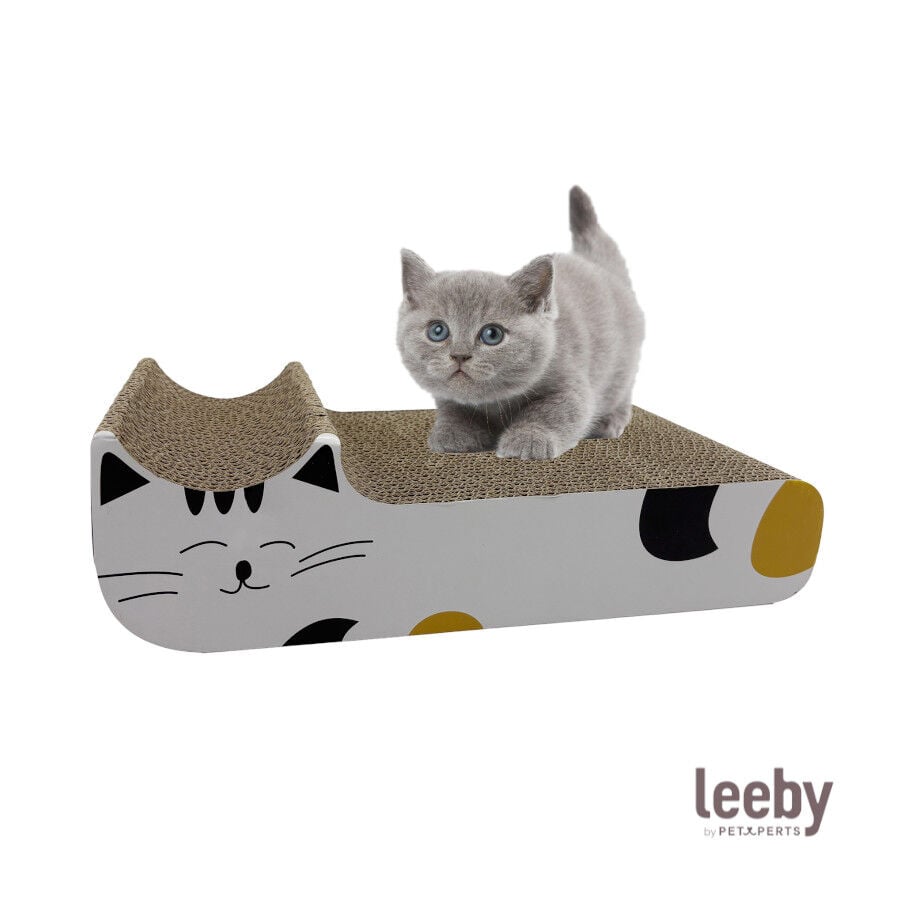 Leeby Kira tabla rascador de cart&oacute;n blanco para gatos, , large Imagen numero 2
