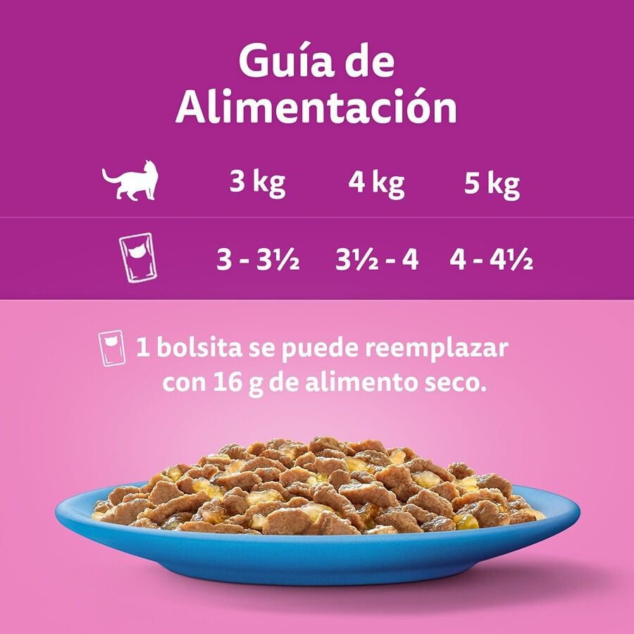 4 sobres x 85 g Whiskas Salm&oacute;n y At&uacute;n Gelatina en Bolsita para Gatos Adultos, , large Imagen numero 4
