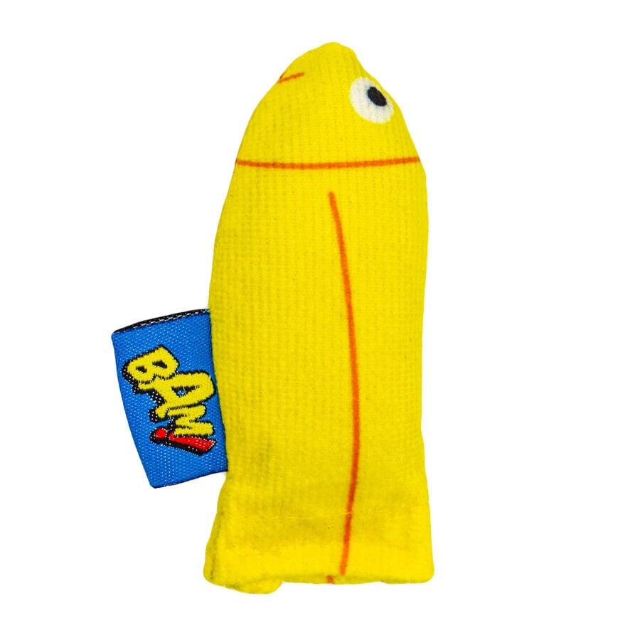 BAM! Peluche peces con catnip Azul y Amarillo para gatos, , large indicador imagen numero 3