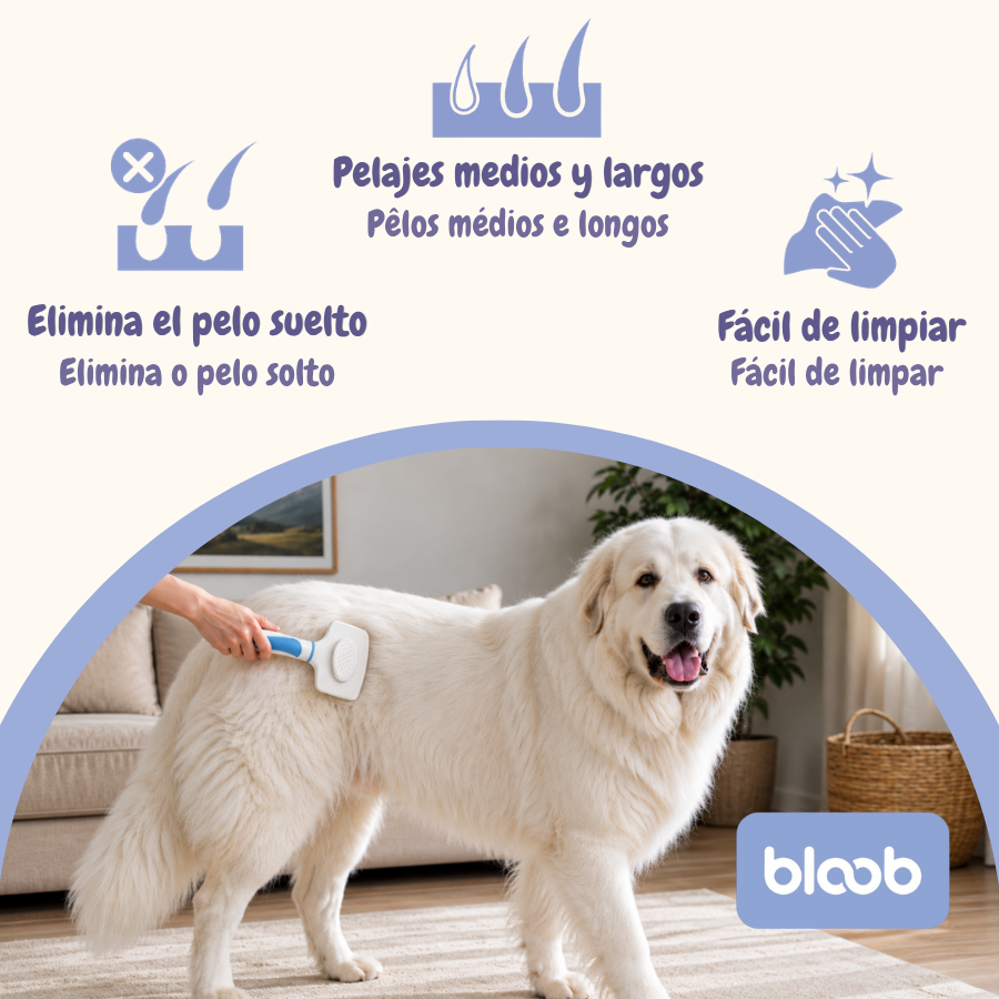 Bloob Cepillo Carda Autolimpiante para perros, , large indicador imagen numero 3