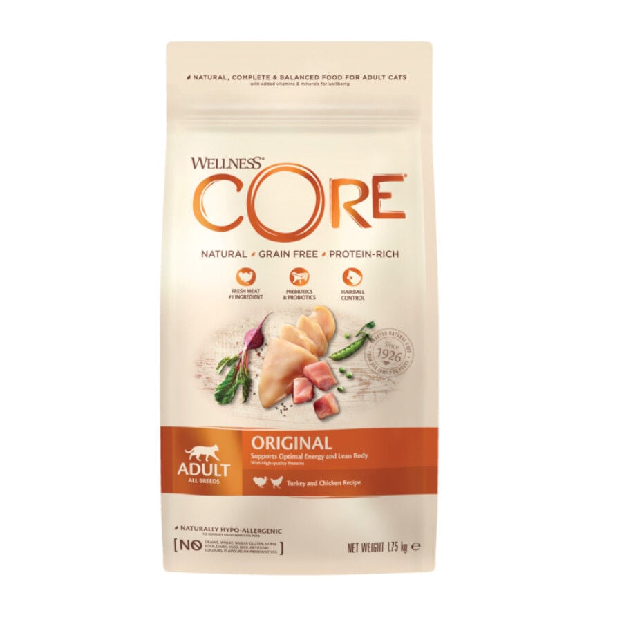 4 kg Wellness Core Adult Pollo y Pavo pienso para gatos, , large Imagen numero 1