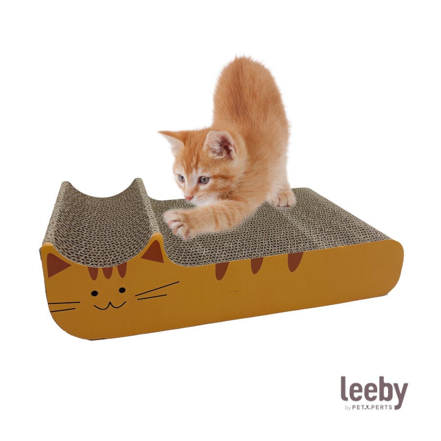 Leeby Kira tabla rascador de cart&oacute;n naranja para gatos