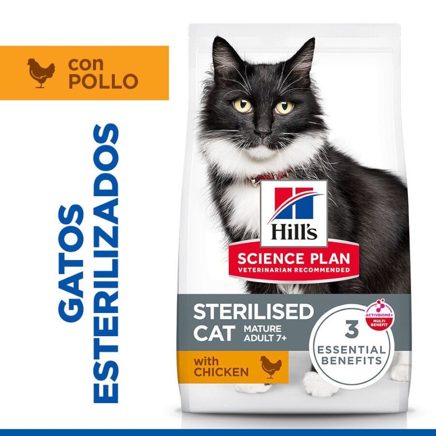 1.5 kg Hill's Science Plan Sterilised Mature Adult Pollo pienso para gatos, , large indicador imagen numero 2