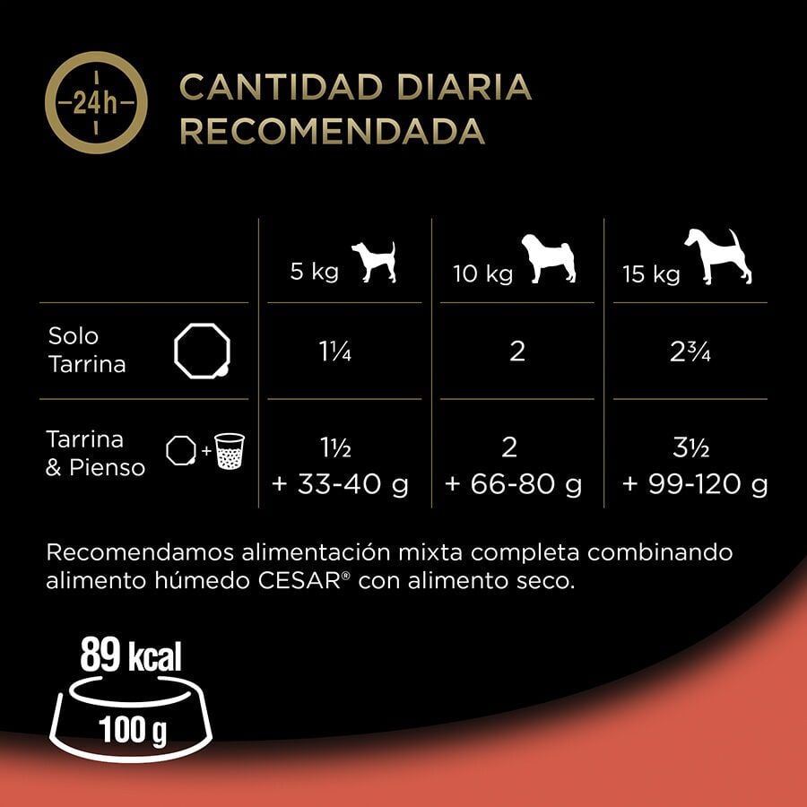 300 g Cesar Buey y Verduras Tarrina en Gelatina para Perros, , large indicador imagen numero 4