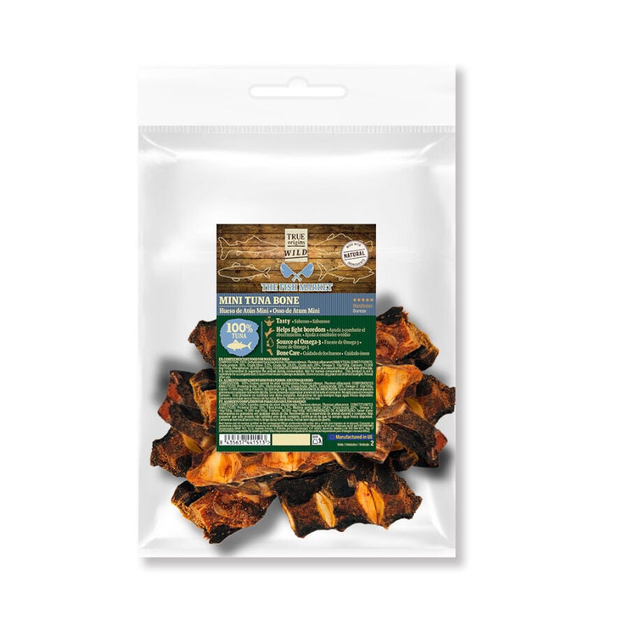 True Origins Wild Hueso Mini de At&uacute;n Snack para perros