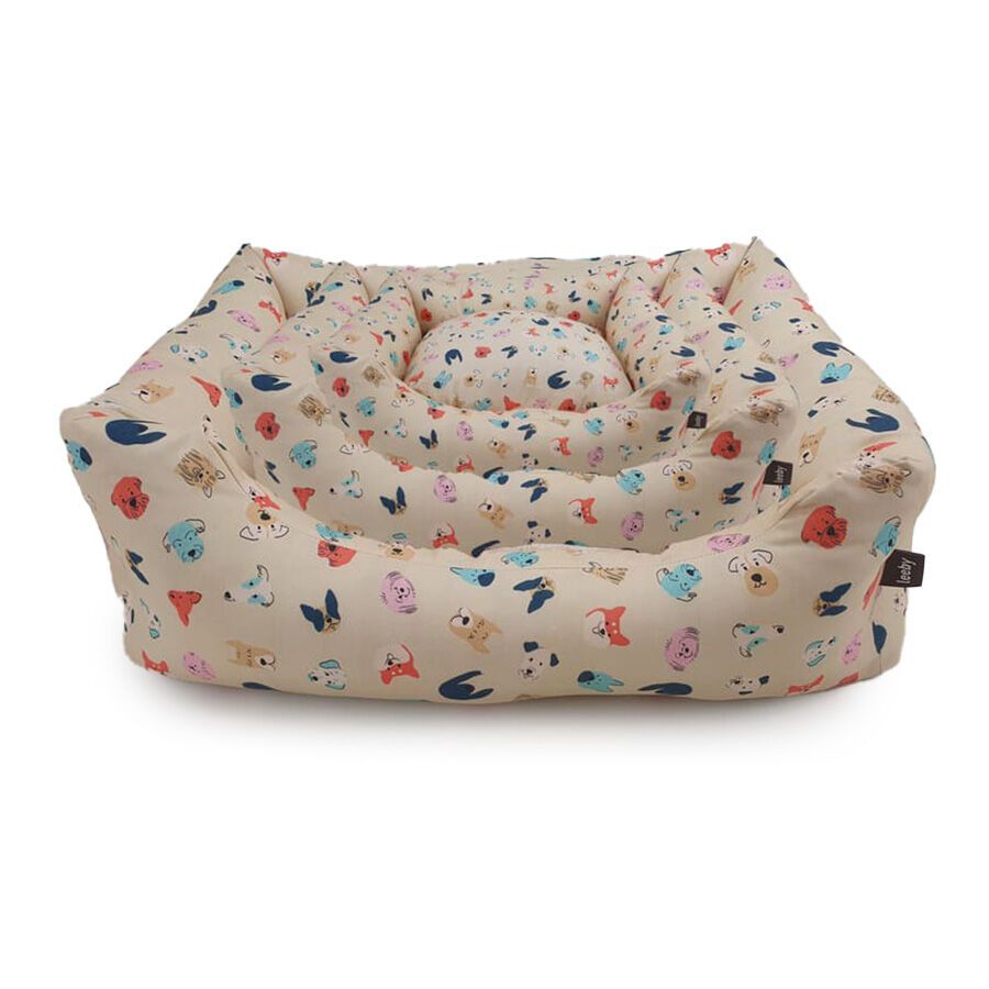 Leeby Cama Beige Estampado C&oacute;mic para perros, , large indicador imagen numero 1
