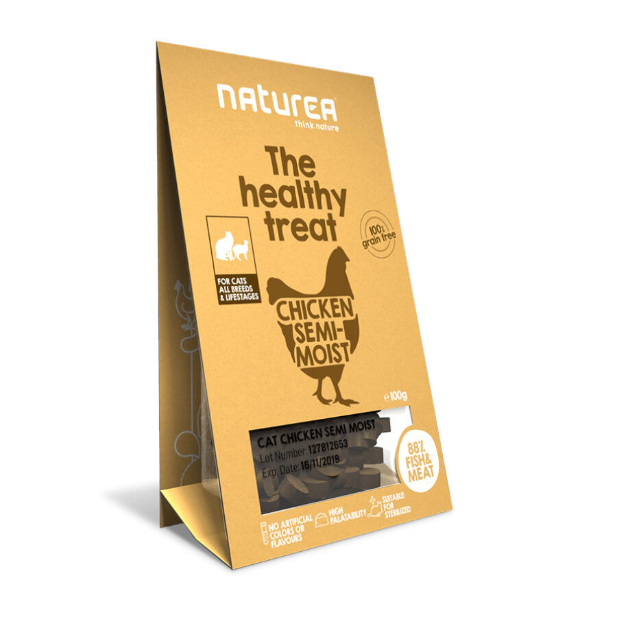 100 g Naturea Bocaditos Think Nature Pollo para gatos, , large Imagen numero 1