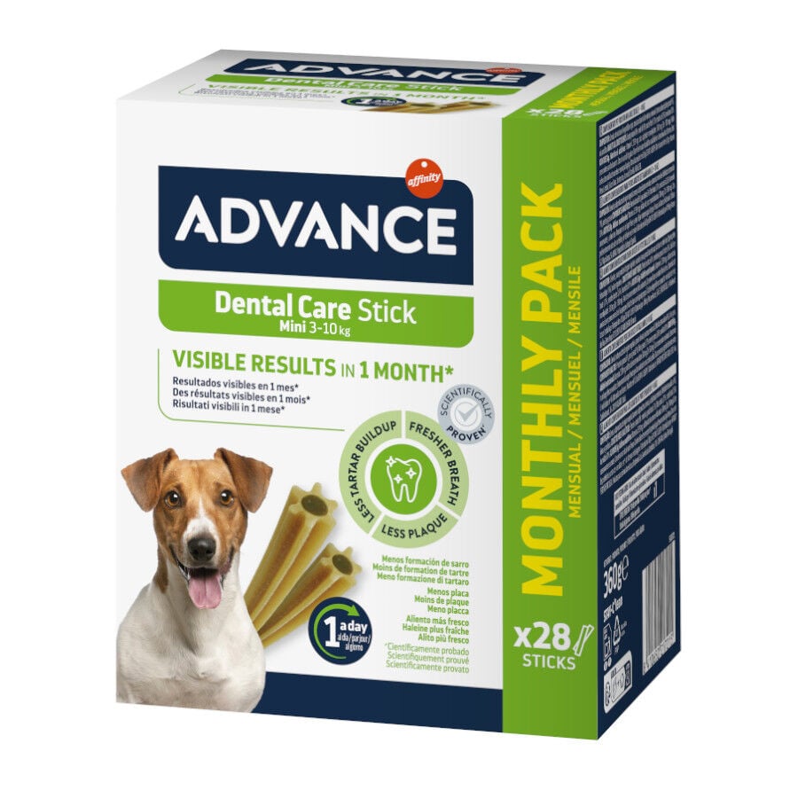 28 barritas Advance Dental Care Stick Mini snack para perros, , large indicador imagen numero 1