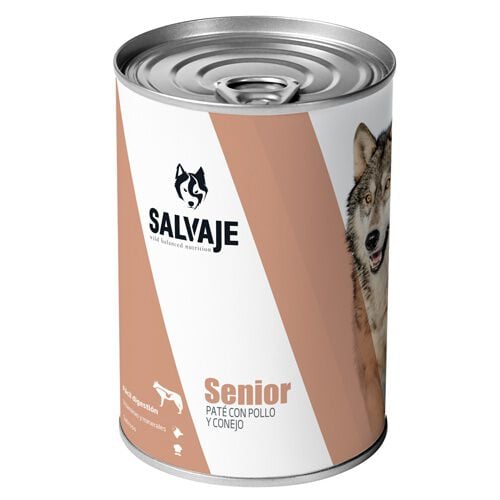 400 g Salvaje Senior Pollo y Conejo en pat&eacute; lata para perros , , large Imagen numero 1
