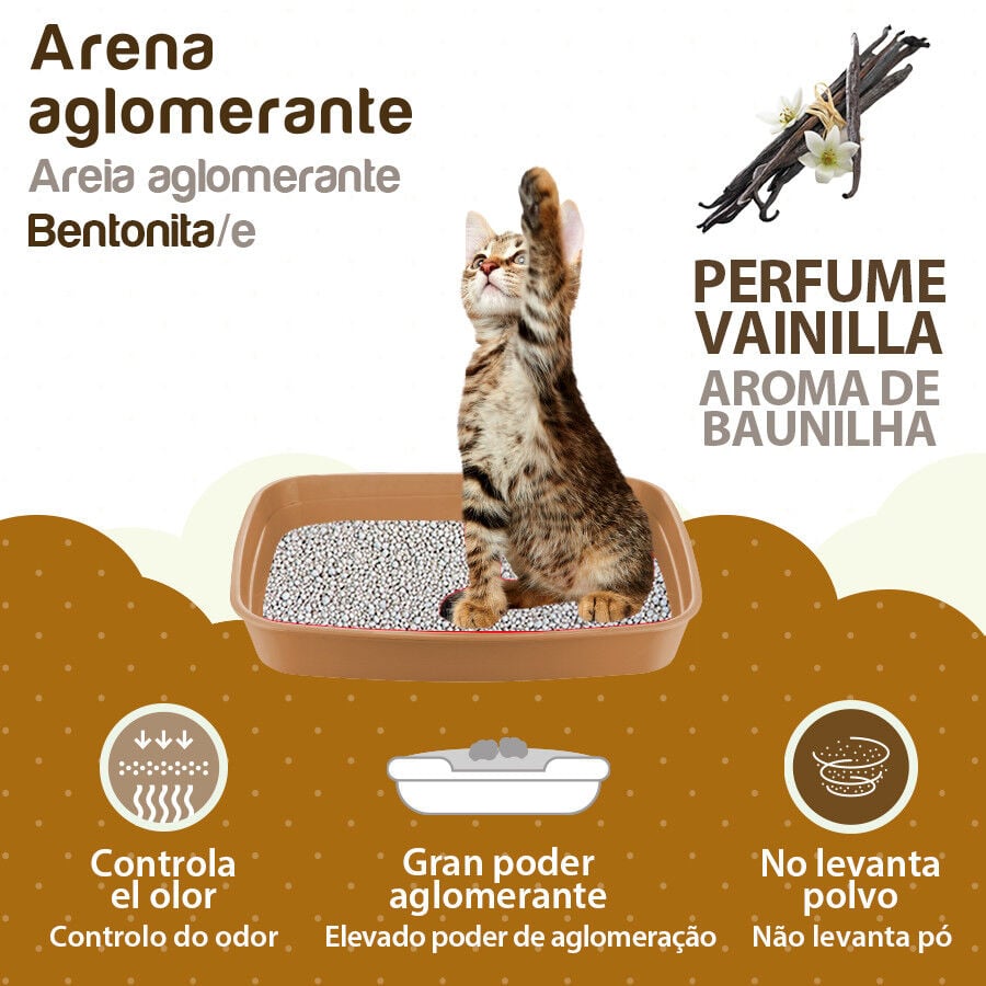 10 L TK-Pet Arena Aglomerante de Bentonita con aroma de vainilla para gatos, , large Imagen numero 3