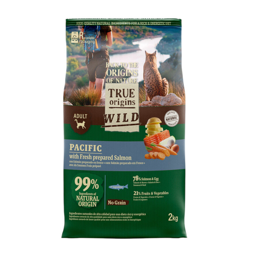 6 kg True Origins Wild Adult Pacific Salm&oacute;n pienso para gatos, , large indicador imagen numero 1