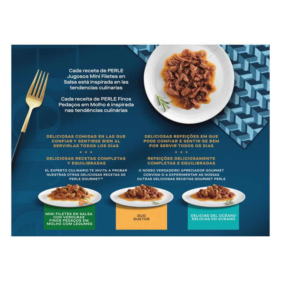 8 sobres x 85 g Gourmet Perle Filetes de Carne en salsa sobre para gatos, , large indicador imagen numero 6