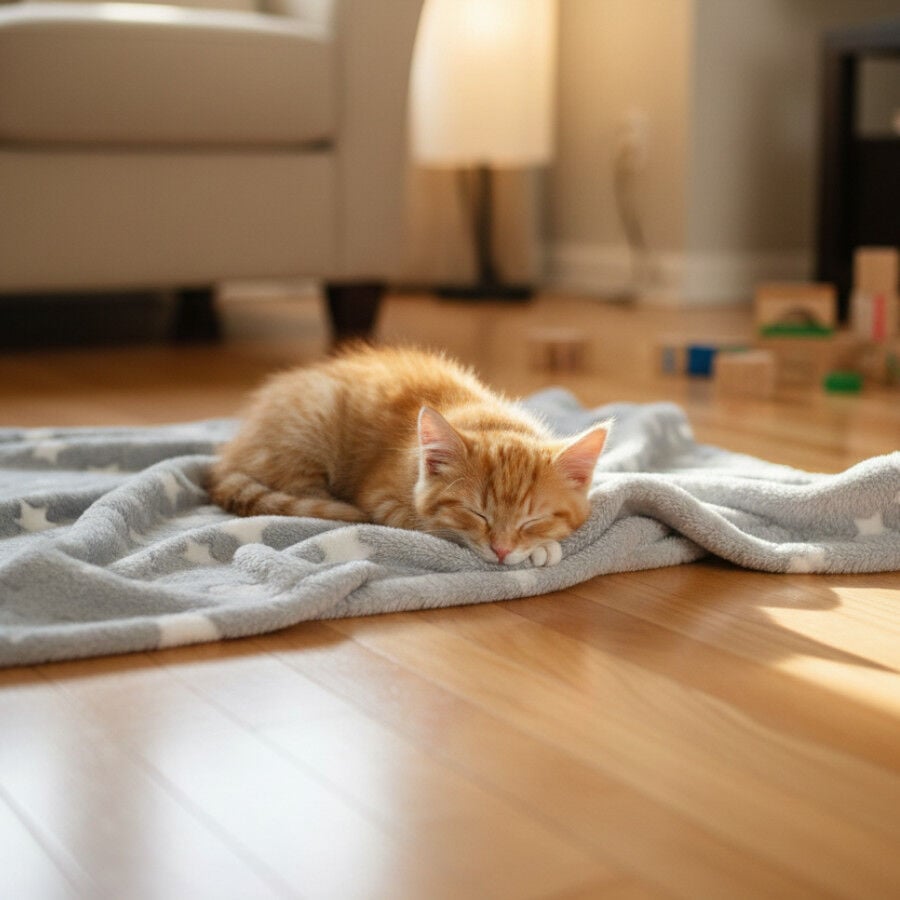 Leeby Manta Estrella Gris para gatos