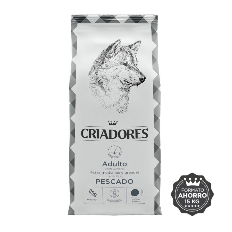 15 kg Criadores Adulto Pescado pienso para perros, , large indicador imagen numero 2