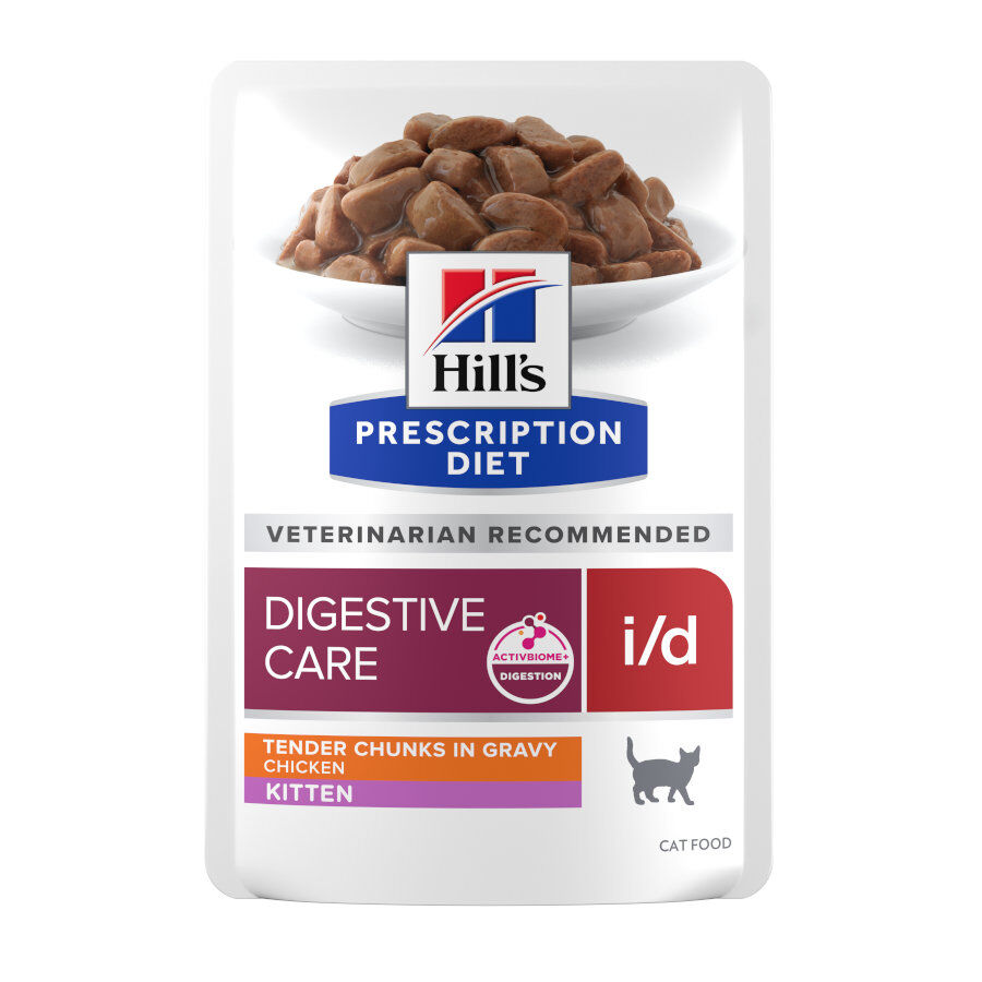 12 latas x 85 g Hill's Prescription Diet I/D Digestive Care Kitten Lata Pollo para gatos, , large indicador imagen numero 1