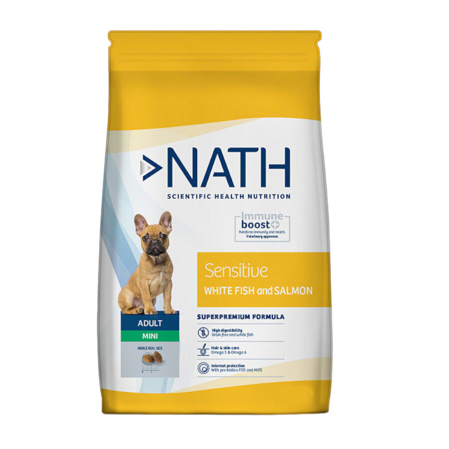 7 kg Nath Adult Mini Sensitive Pescado Blanco y Salm&oacute;n pienso para perros, , large indicador imagen numero 1