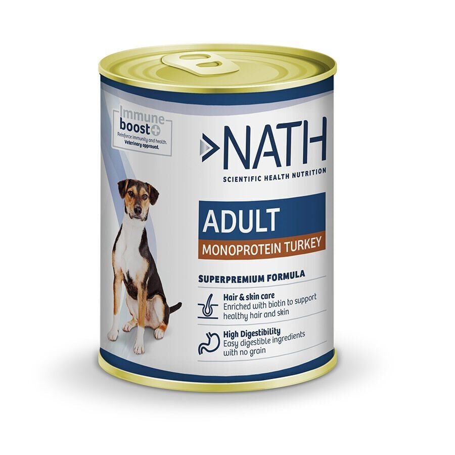 400 g Nath Adult Monoprotein Pavo lata para perros, , large Imagen numero 1