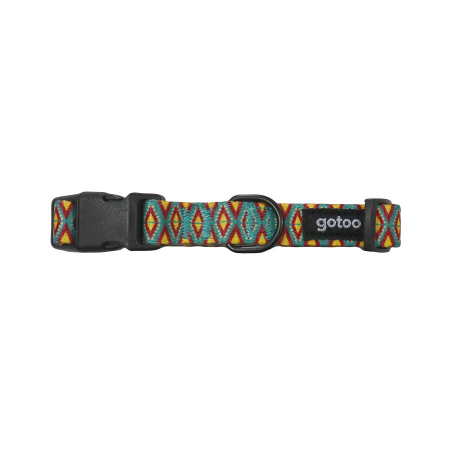 Gotoo Collar estampado geom&eacute;trico para perros, , large indicador imagen numero 1