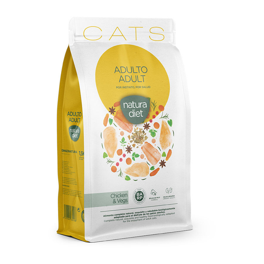 Pienso Natura Diet Adult de pollo para gatos Imagen numero 1