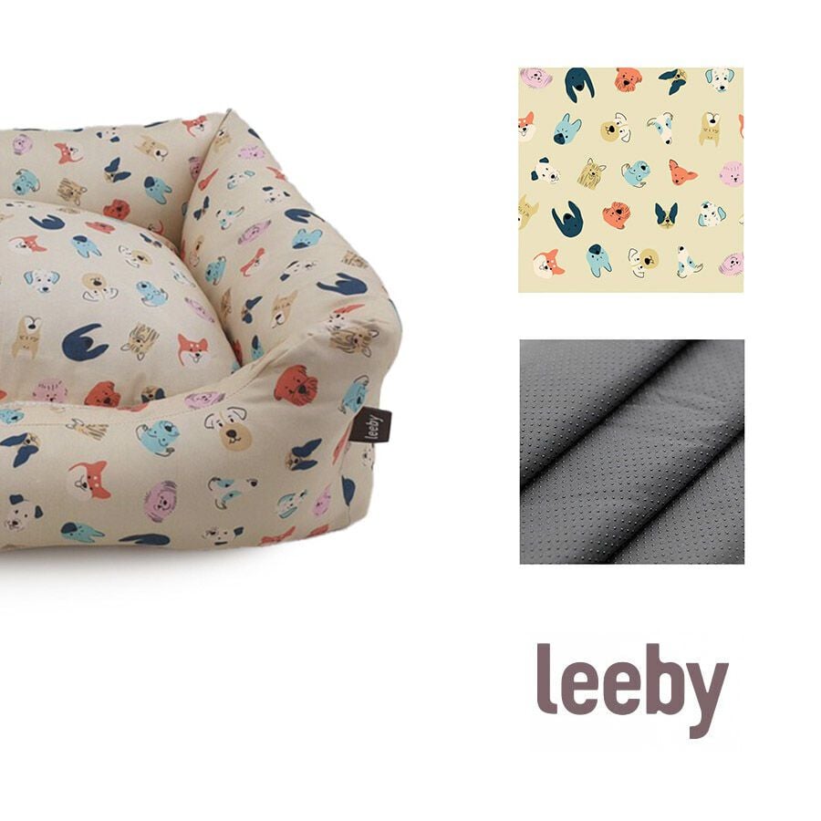 Leeby Cama Beige Estampado C&oacute;mic para perros, , large indicador imagen numero 3