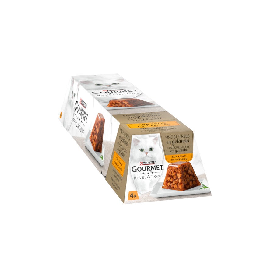4 tarrinas x 57 g Gourmet Revelations Finos Cortes de Pollo en gelatina para gatos, , large Imagen numero 2