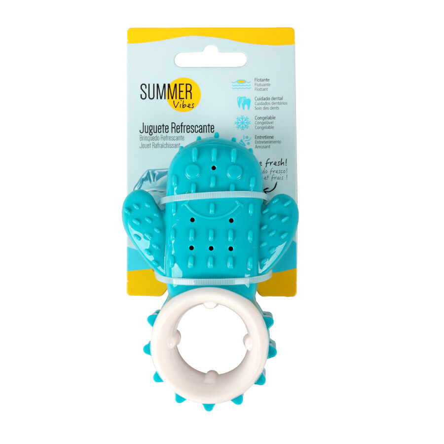 Summer Vibes Mordedor Refrescante cactus azul para cachorros, , large Imagen numero 4