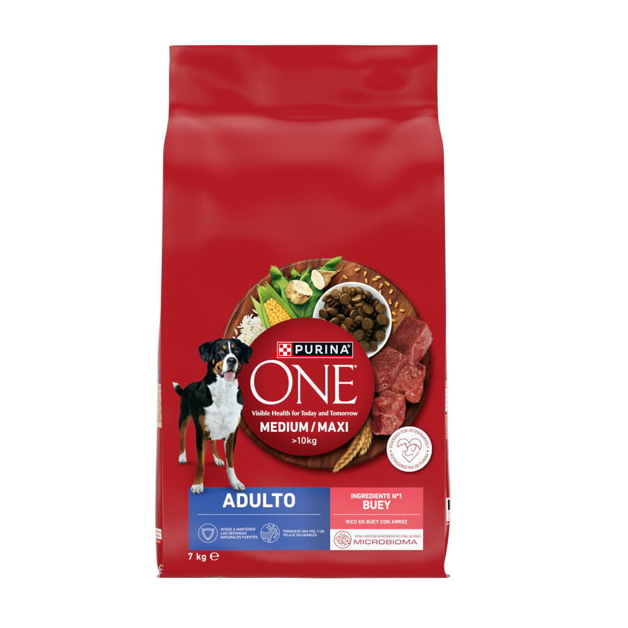 7 kg Purina One Pienso Buey para perros adultos, , large indicador imagen numero 1