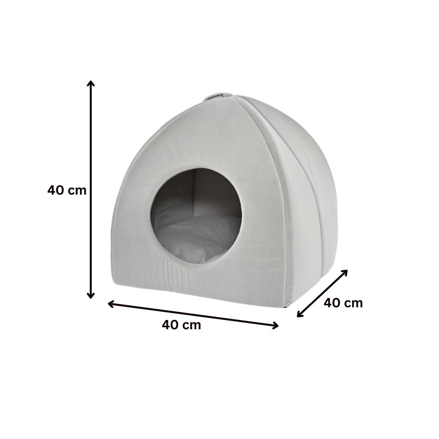 Leeby Cama Iglu Gris para gatos, , large indicador imagen numero 5