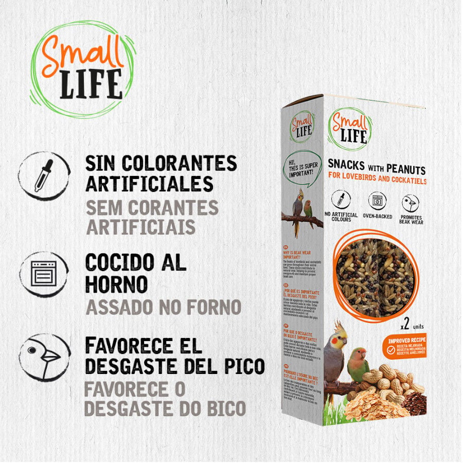 2 barritas Small Life Barritas Snack con cacahuetes para agapornis y ninfas, , large indicador imagen numero 3